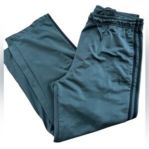 Adidas Men’s Gray & Black Striped Sweat Pants Size XL Futbol Track Soccer Y2K